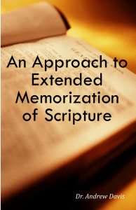 Guide to Extended Bible Memorization