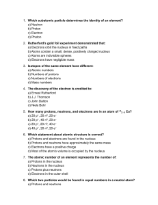 Chemistry Exam: Atoms to Bonding