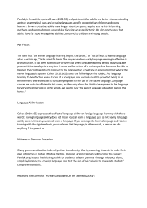 Myths in Foreign Language Learning Research