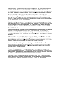 Mobile Application Development Overview