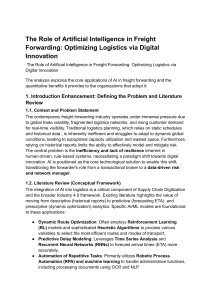 AI in Freight Forwarding: Logistics Optimization