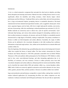 Bio-fillers in Tire Rubber: A Tribological Study