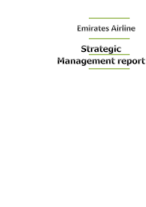 Emirates Airline Strategic Analysis Report