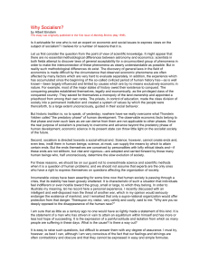 Why Socialism? by Albert Einstein