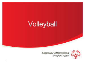 Special Olympics Volleyball Official Handbook