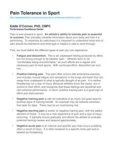 Pain Tolerance in Sport: A Guide for Athletes