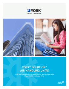 YORK&reg; Solution&trade; Air Handling Units Brochure