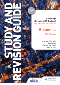 Cambridge AS & A Level Business Revision Guide