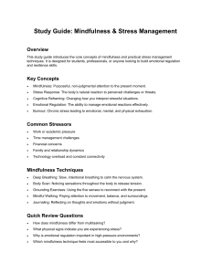 Mindfulness & Stress Management Study Guide