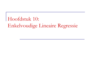 Gids Enkelvoudige Lineaire Regressie | Statistiek
