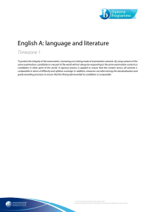 IB English A Lang/Lit May 2024 Report TZ1