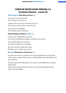 Aula de Vocabul&aacute;rio de Ingl&ecirc;s Li&ccedil;&atilde;o 20