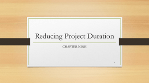 Project Management: Reducing Project Duration