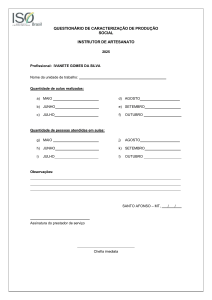 Formul&aacute;rio de Produ&ccedil;&atilde;o de Artesanato