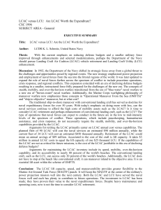 LCAC vs LCU: Cost & Effectiveness Analysis