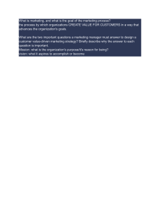 Introduction to Marketing Strategy Fundamentals