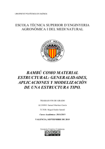 Bamb&uacute; como Material Estructural: TFG