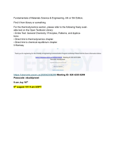 Materials Science Course Syllabus & Resources