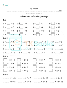 Exercices de maths vietnamiens pour enfants