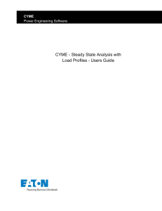 CYME Load Flow with Profiles User Guide