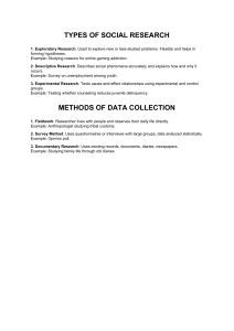 Types and Methods of Social Research