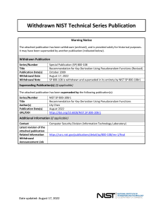 NIST SP 800-108: Key Derivation Using PRFs