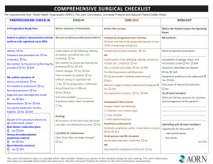 Comprehensive WHO Surgical Safety Checklist