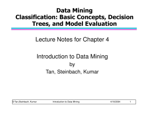Data Mining: Classification & Decision Trees