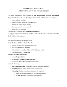 IE372 Project Management Course Project Guide