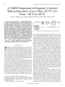 CMOS Temperature-to-Frequency Converter Design