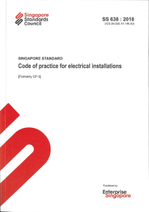 SS 638:2018 Singapore Electrical Code