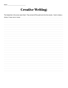 Creative Writing Prompts Worksheet