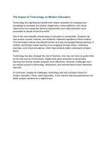 Impact of Technology on Modern Education