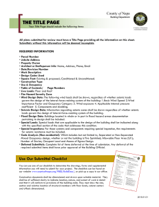 Napa County Building Submittal Requirements
