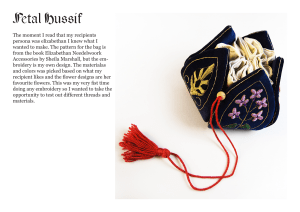 Petal Hussif: An Elizabethan Embroidery Project