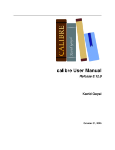 calibre User Manual 8.12.0