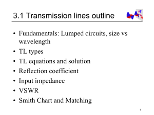 Transmission Lines Theory: Lecture Notes