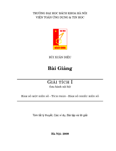 Libro de C&aacute;lculo Giải t&iacute;ch I PDF