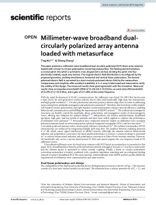 Metasurface-Loaded DCP Millimeter-Wave Antenna