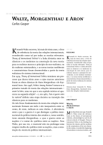 Waltz, Morgenthau, Aron: Teorias das RI