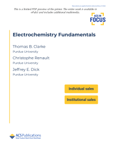 Electrochemistry Fundamentals Textbook