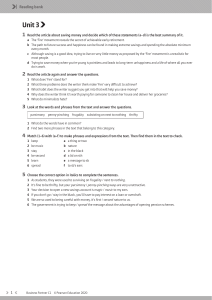 Fire Movement Reading Comprehension