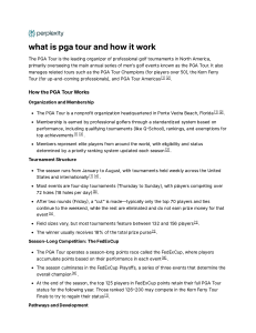 PGA Tour Guide & Golf Swing Mechanics Explained