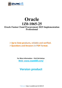 1Z0-1065-25 Oracle Procurement Exam Questions