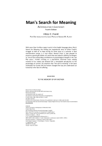 Man's Search for Meaning | Viktor Frankl