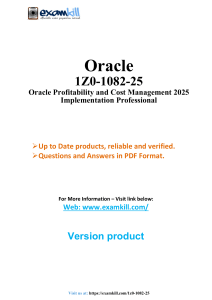 Oracle 1Z0-1082-25 PCM Exam Prep Q&A