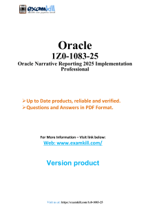 Oracle 1Z0-1083-25 Practice Exam