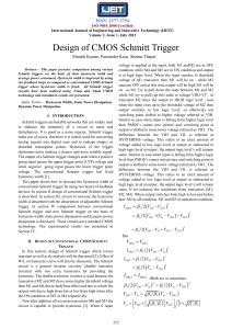 CMOS Schmitt Trigger Design with Hysteresis