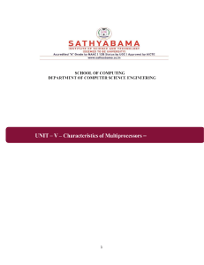 Multiprocessor Characteristics Lecture Notes
