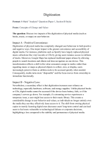 Impacts of Digitization on User Behavior